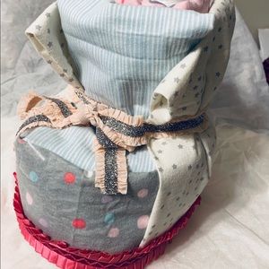 Baby bootie diaper cake